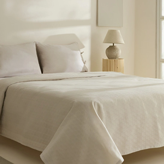 Karaca Home Sarra Britli Bambu Tek Kişilik Pike Takımı Taş