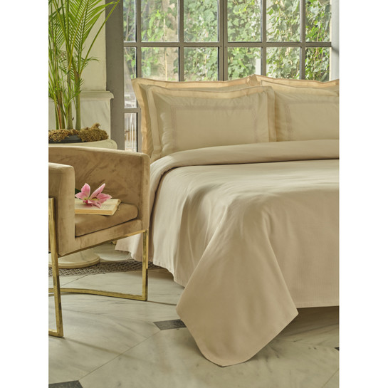 Karaca Home Shanse Nish Set Çift Kişilik Pike Takımı Bej
