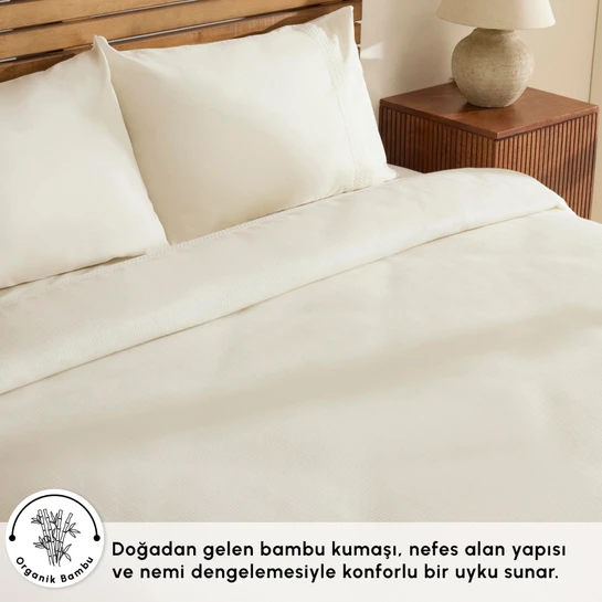 Karaca Home Maisy Bambu Çift Kişilik Pike Takımı Bej