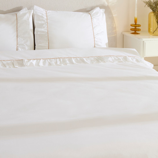 Karaca Home Viento %100 Pamuk Çift Kişilik Nevresim Takımı Beyaz