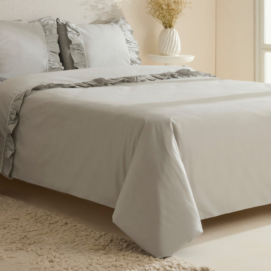 Karaca Home Viento %100 Pamuk Çift Kişilik Nevresim Takımı Gri
