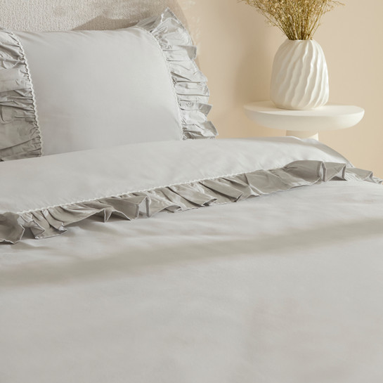 Karaca Home Viento %100 Pamuk Çift Kişilik Nevresim Takımı Gri