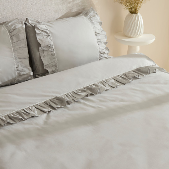Karaca Home Viento %100 Pamuk Çift Kişilik Nevresim Takımı Gri