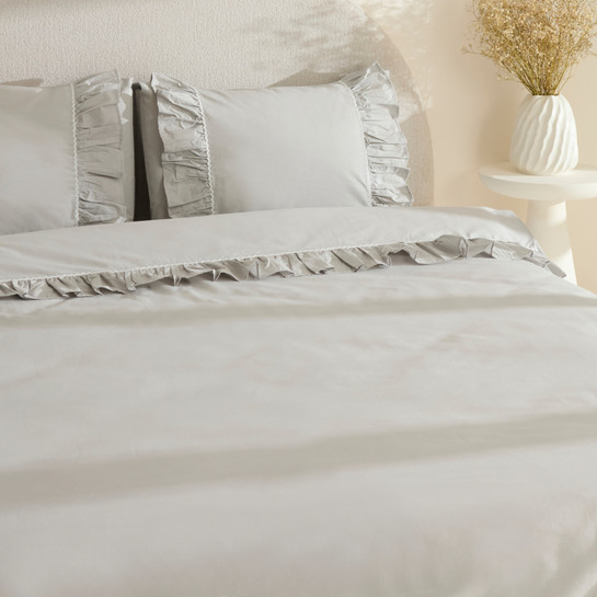 Karaca Home Viento %100 Pamuk Çift Kişilik Nevresim Takımı Gri