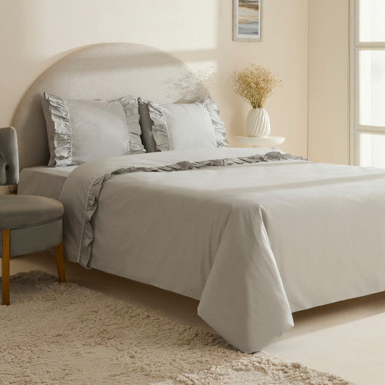 Karaca Home Viento %100 Pamuk Çift Kişilik Nevresim Takımı Gri