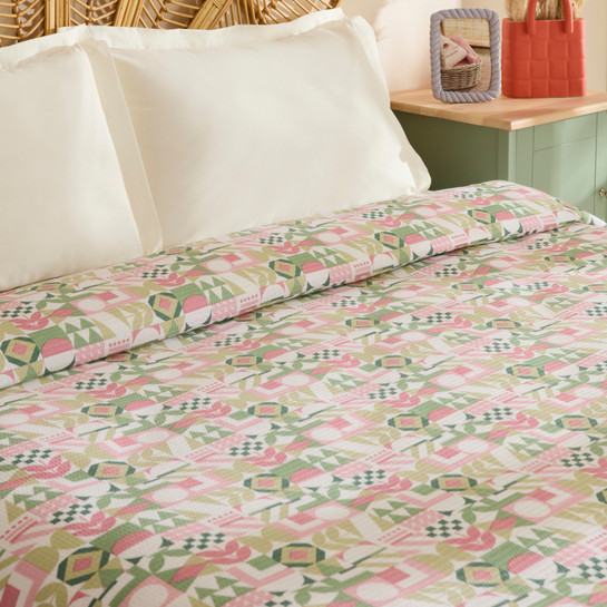 Karaca Home Tamina  %100 Pamuk Tek Kişilik Tek Pike Gül Kurusu 