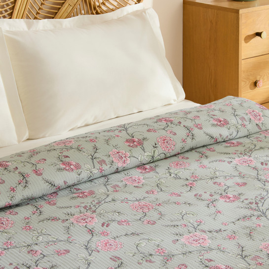 Karaca Home Tamina %100 Pamuk Tek Kişilik Tek Pike Gül Kurusu