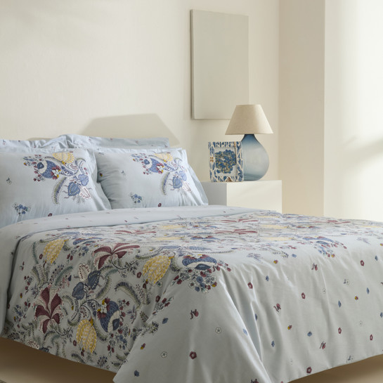 Karaca Home Seliya %100 Pamuk Çift Kişilik Nevresim Takımı Mavi