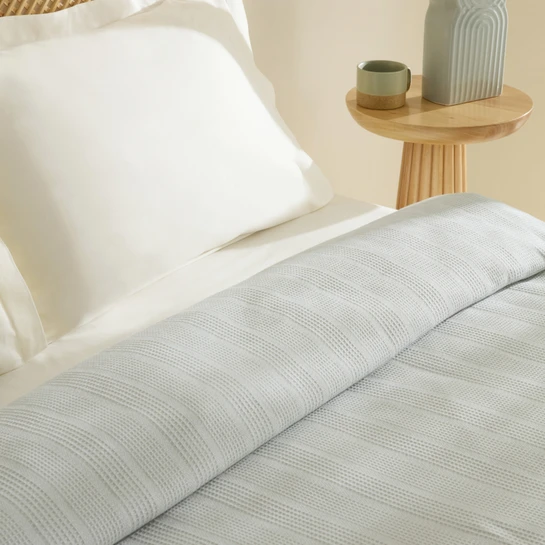 Karaca Home Maye %100 Pamuk Fırfırlı Çift kişilik Tek Pike Mint