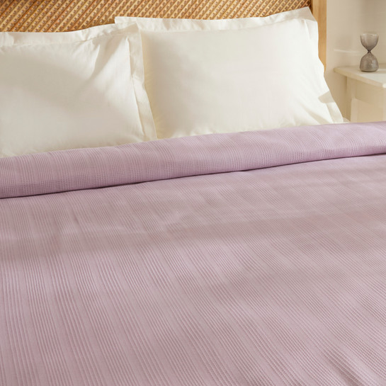 Karaca Home Maye %100 Pamuk Fırfırlı Tek Kişilik Tek Pike Mürdüm