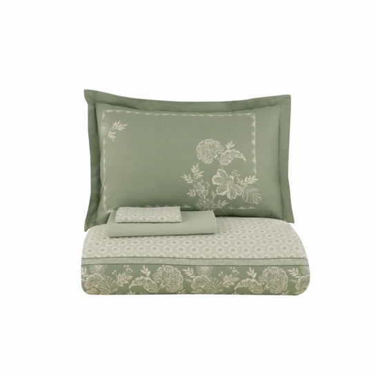 Karaca Home Haven %100 Pamuk Tek Kişilik Nevresim Takımı Koyu Mint