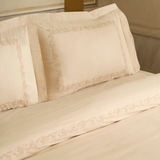 Karaca Home Cortez Nakışlı %100 Pamuk Çift Kişilik Nevresim Takımı Bej 