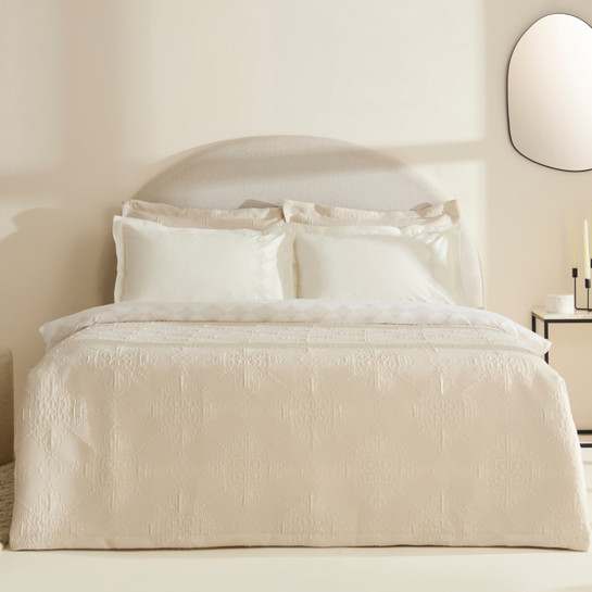 Karaca Home Clare Çift Kişilik 7 Parça Düet Set Ekru