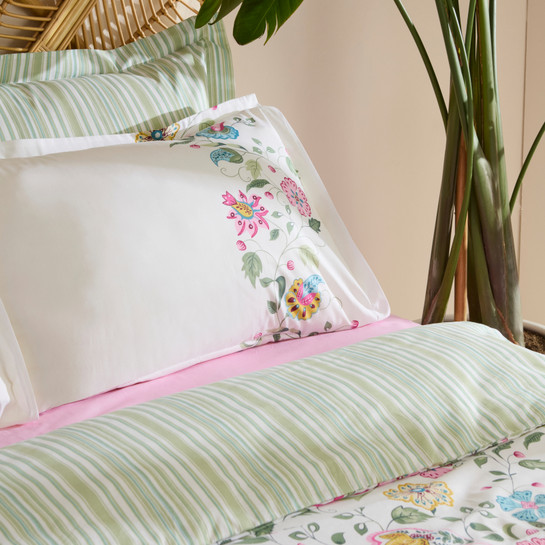 Karaca Home Elara %100 Pamuk Çift Kişilik Nevresim Pike Takımı Pembe