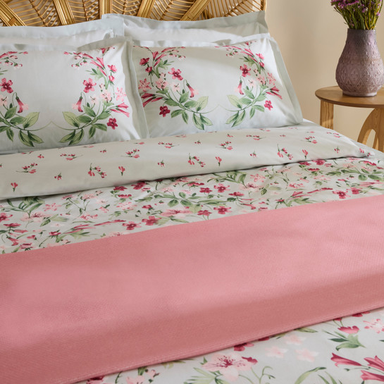 Karaca Home Madison %100 Pamuk Çift kişilik Nevresim Pike Takımı Pembe