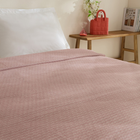 Karaca Home Caris Çift Kişilik Tek Pike Pembe
