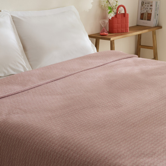 Karaca Home Caris Çift Kişilik Tek Pike Pembe