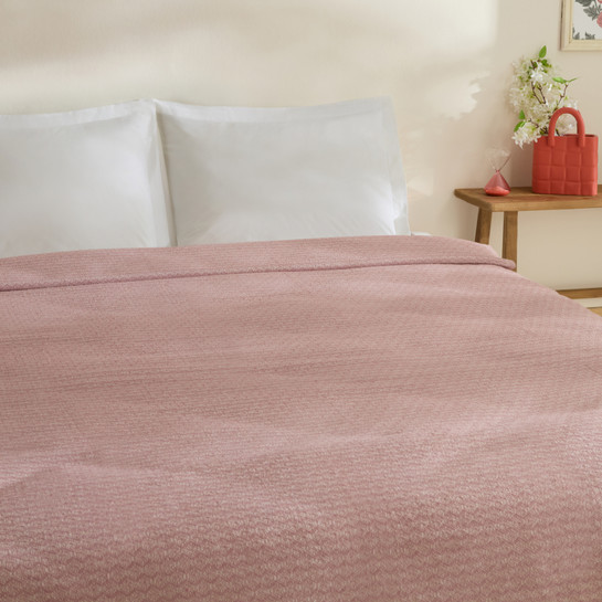 Karaca Home Caris Çift Kişilik Tek Pike Pembe