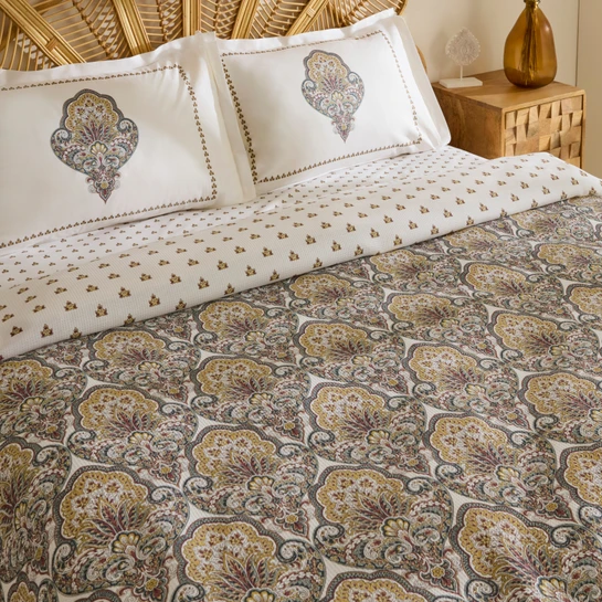 Karaca Home Cherly %100 Pamuk Tek Kişilik Pike Takımı Hardal