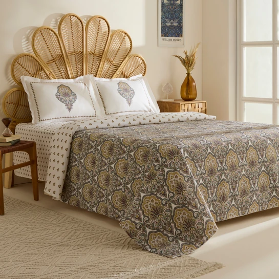Karaca Home Cherly %100 Pamuk Tek Kişilik Pike Takımı Hardal