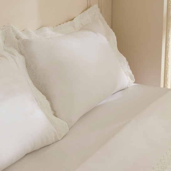 Karaca Home White Coll Eloras %100 Pamuk Çift Kişilik Nevresim Takımı Beyaz