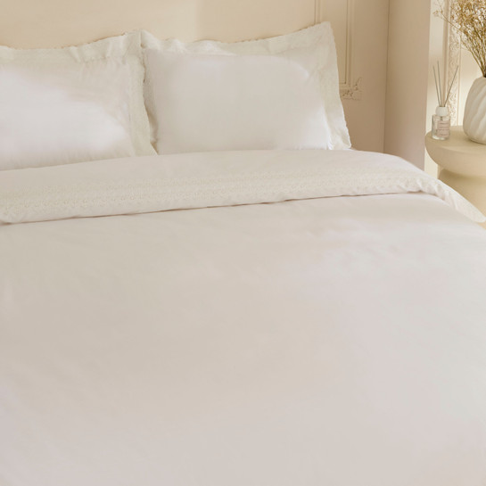 Karaca Home White Coll Eloras %100 Pamuk Çift Kişilik Nevresim Takımı Beyaz