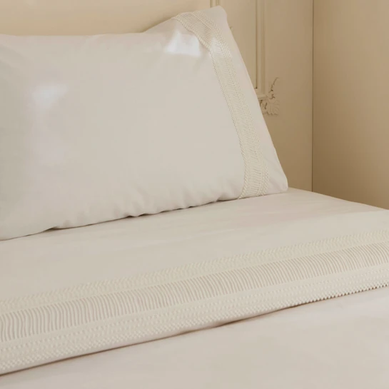 Karaca Home White Coll Lumier %100 Pamuk Çift Kişilik Nevresim Takımı Beyaz