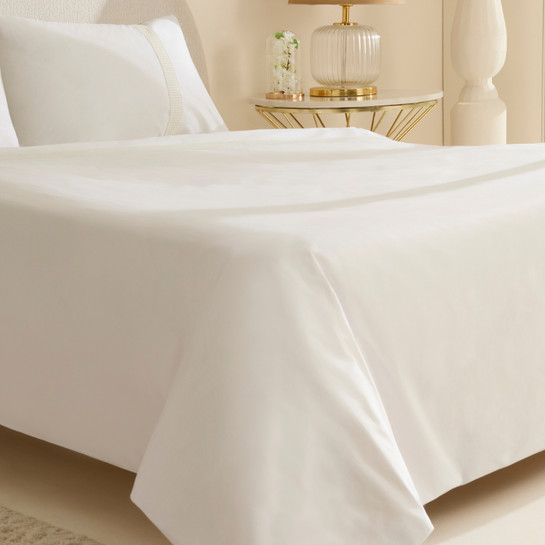 Karaca Home White Coll Cielo %100 Pamuk Çift Kişilik Nevresim Takımı Beyaz