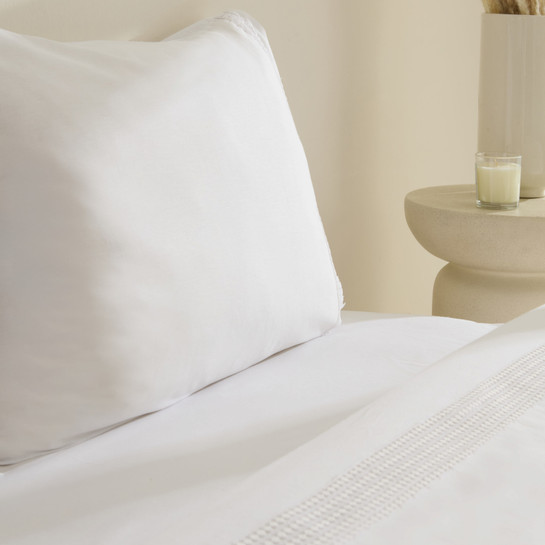 Karaca Home White Collection Fiorenza %100 Pamuk Çift Kişilik Nevresim Takımı Beyaz 