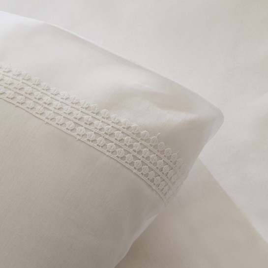 Karaca Home White Collection Fiorenza %100 Pamuk Çift Kişilik Nevresim Takımı Beyaz 
