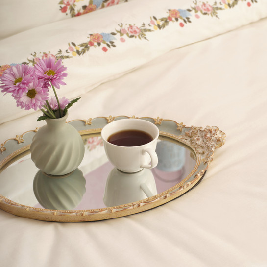 Karaca Home Merlin Nakışlı %100 Pamuk Çift Kişilik Nevresim Takımı Beyaz