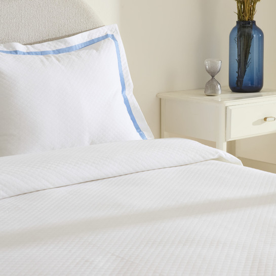 Karaca Home White Collection Doris %100 Pamuk Çift Kişilik Yatak Örtüsü Takımı Mavi 