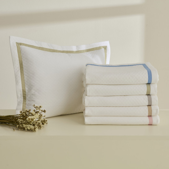 Karaca Home White Collection Doris %100 Pamuk Çift Kişilik Yatak Örtüsü Takımı Mavi 