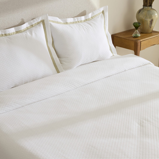 Karaca Home White Collection Doris %100 Pamuk Çift Kişilik Yatak Örtüsü Takımı Adaçayı