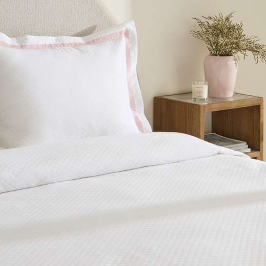 Karaca Home White Collection Doris %100 Pamuk Çift Kişilik Yatak Örtüsü Takımı Pudra