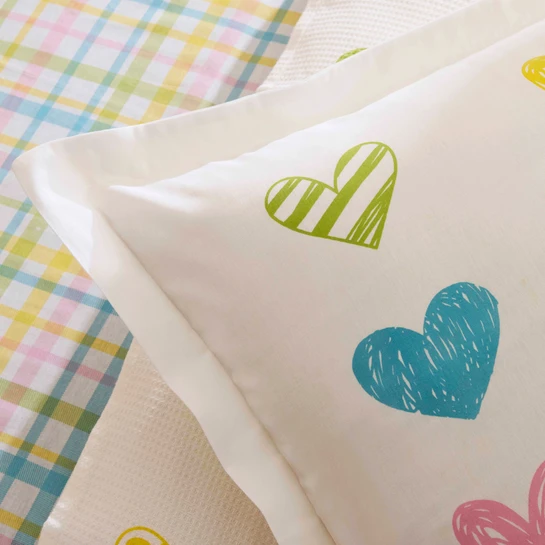Karaca Home Young Color Heartz %100 Pamuk Tek Kişilik Pike Takımı