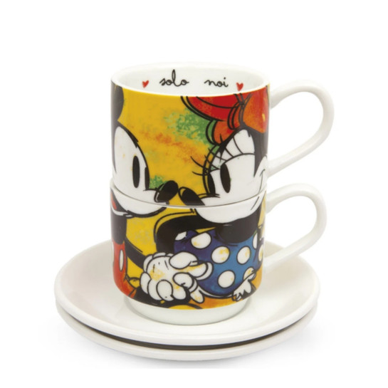 Egan Italy Mickey Mouse 2’li Fincan, Şekerlik , Amerikan Servis Seti Çok Renkli