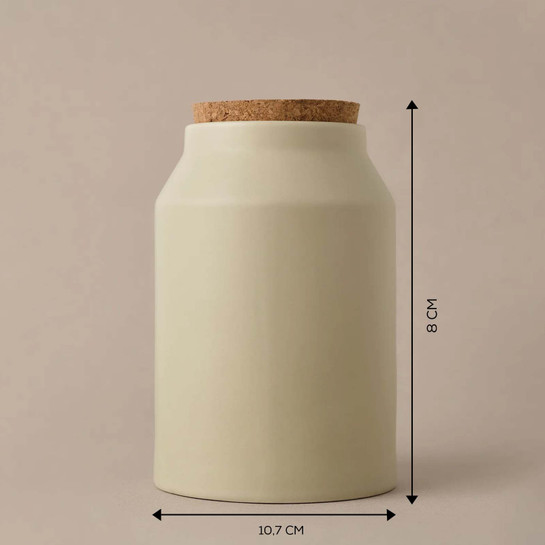 Cooklife Kavanoz Stoneware Kemik Beyazı 800 ml
