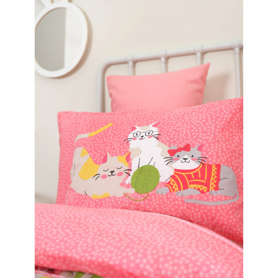 Karaca Home Young Cats %100 Pamuk Tek Kişilik Complete Takım