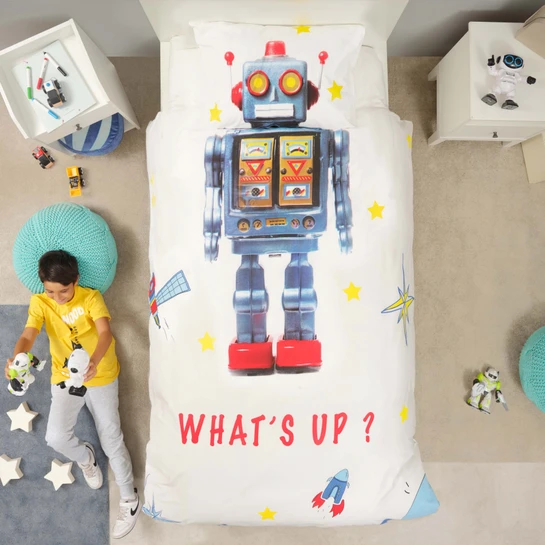 Karaca Home Young Robot %100 Pamuk Tek Kişilik Nevresim Takımı