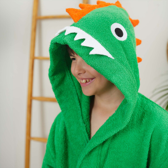 Karaca Home Young Dino %100 Pamuk Çocuk Bornozu 6-8 Yaş