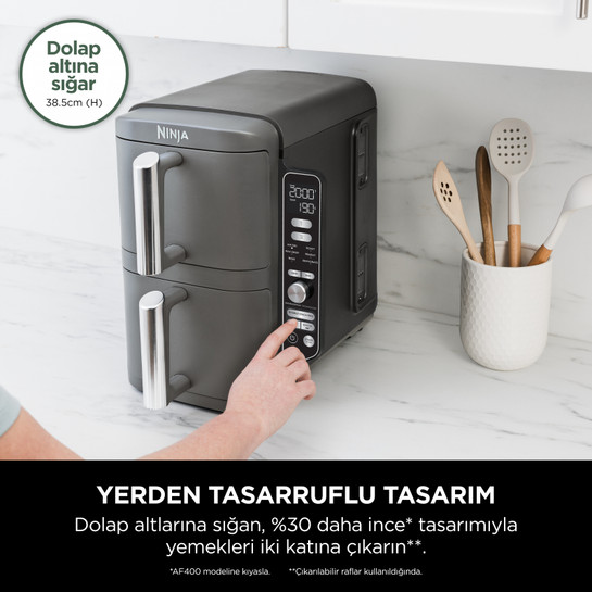 Ninja Double Stack Çift Hazneli XL Air Fryer 9.5L