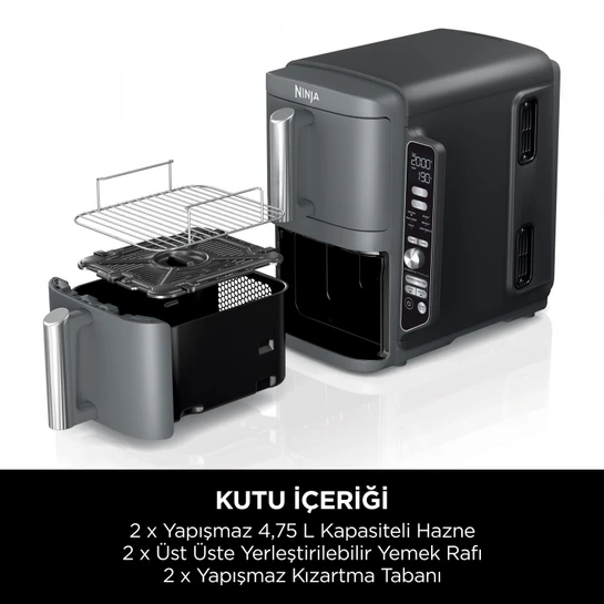 Ninja Double Stack Çift Hazneli XL Air Fryer 9.5L