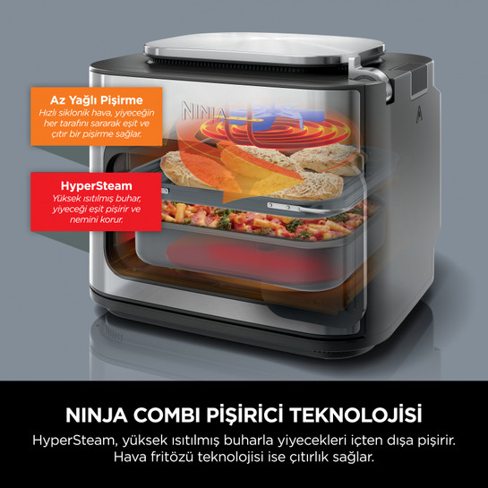 Ninja Combi All in One Multicooker Fırın ve Az Yağlı Pişirici Airfryer 12,5 L