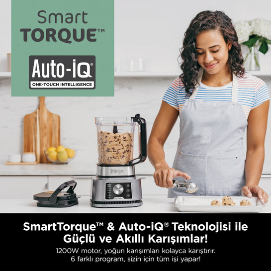 Ninja ® Foodi® 3 in 1 Akıllı Tork ve Auto-IQ Sistemli Power Nutri Blender