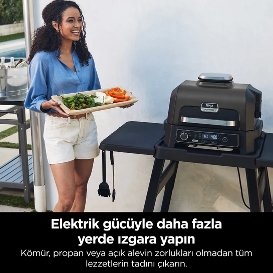 Ninja Woodfire Pro XL Elektrikli Barbekü ve Smoker Siyah