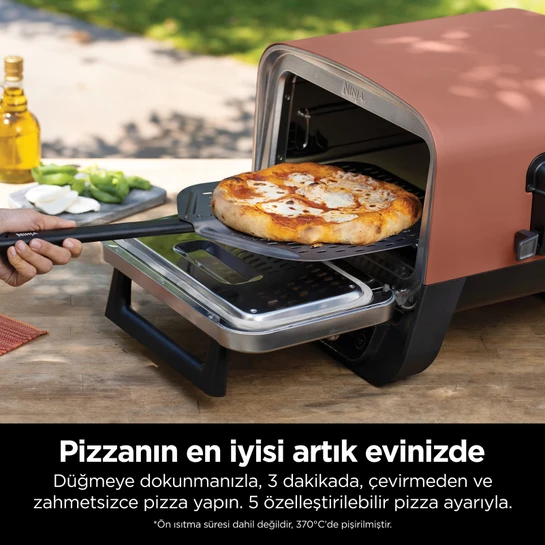 Ninja Woodfire Elektrikli Dış Mekan Fırın, Artisan Pizza Makinesi ve Barbekü Smoker