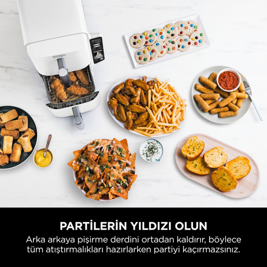 Ninja Double Stack Çift Hazneli XL Air Fryer Beyaz 9.5L 