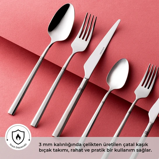 Emsan Premium Penta 84 Parça 12 Kişilik Çatal Kaşık Bıçak Seti Lüks Kutulu