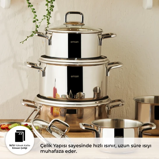 Emsan Cocinero 10 Parça Çelik Çeyiz Seti